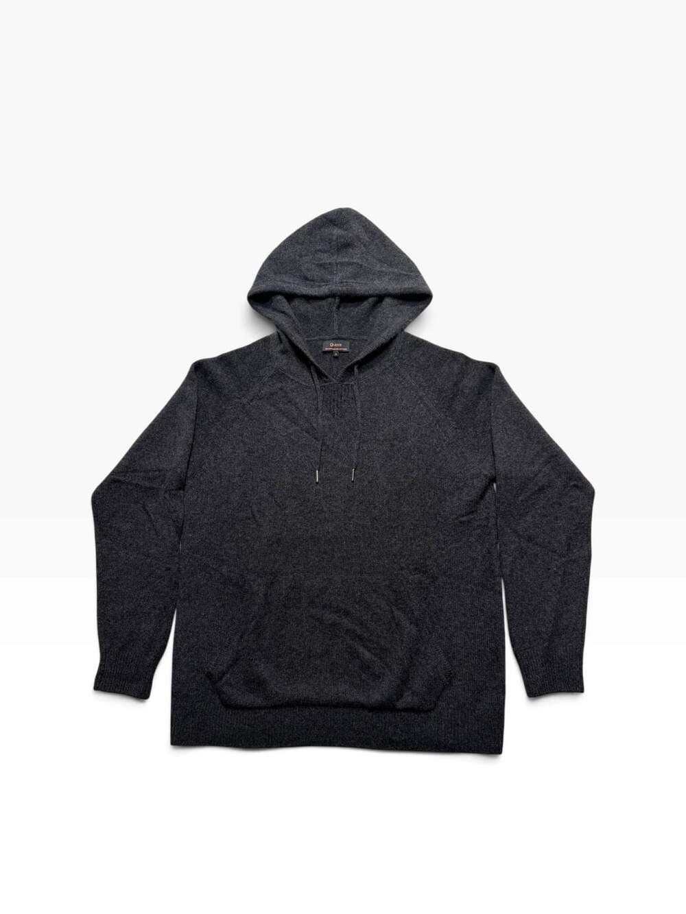 Quince Mongolian Cashmere Pullover Hoodie Size L Heather Charcoal